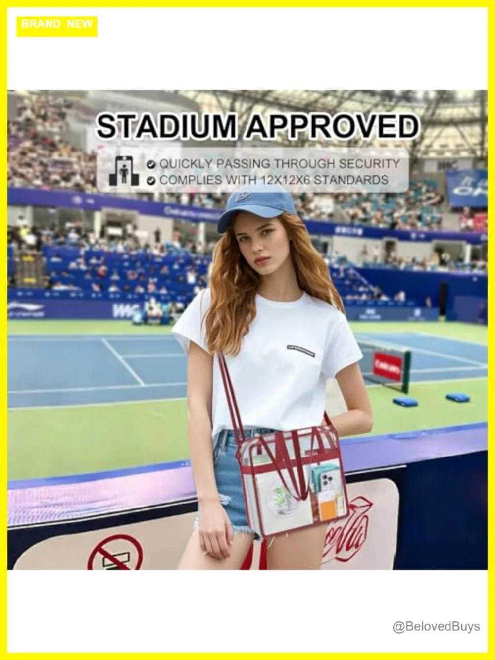Clear Tote Bag for Stadium Events Concert Festival Sports